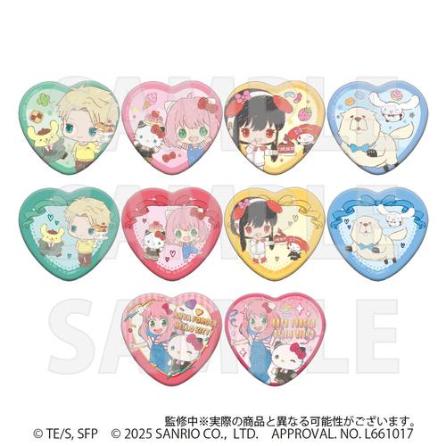 SPY x FAMILY Sanrio Characters Trading Heart Can Badge (Randomly Selected from 10 Kinds)