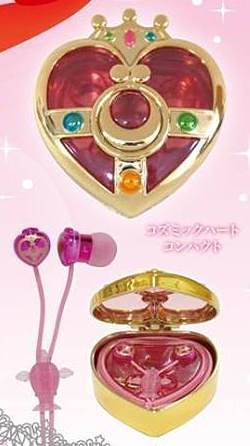 Pretty Guardian (Bishojo Senshi) Sailor Moon Compact Case Ear Headphones SLM-21A Cosmic Heart Compact